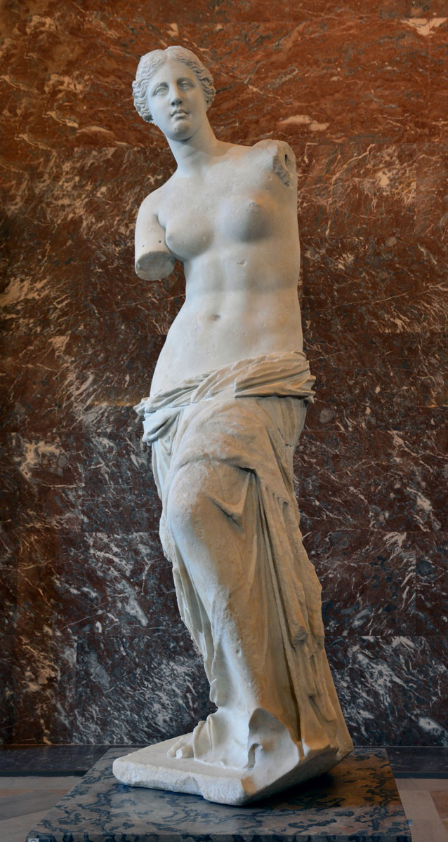 Front views of the Venus de Milo