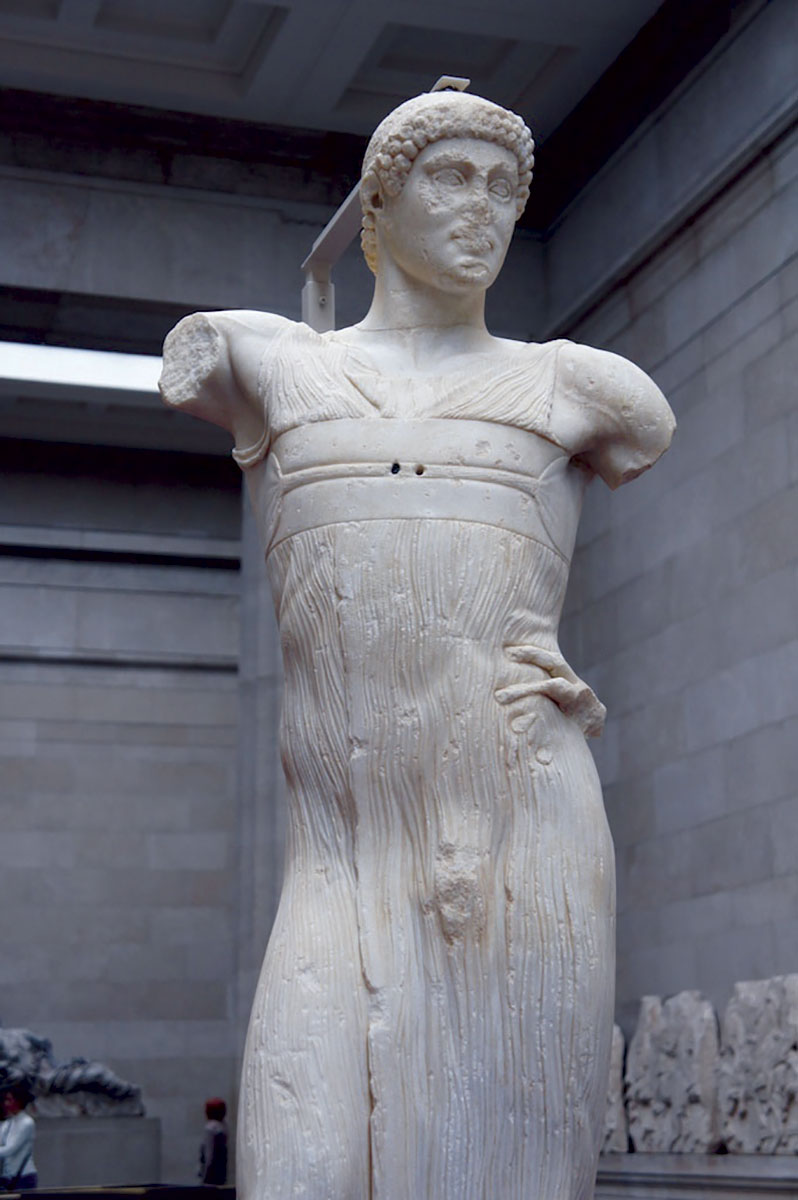 Ο εξαιρετικός ηνίοχος της Mozia στην Σικελία από λυχνίτη, έργο άγνωστου πάριου γλύπτη.