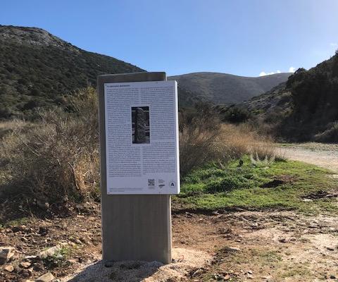 didactic panels at ancient marble quarries